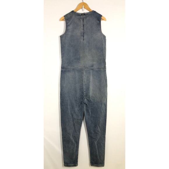 Joe's Jeans Marnie Jumpsuit Sleeveless French Terry Denim Tatra Blue NWT Small - Picture 5 of 11